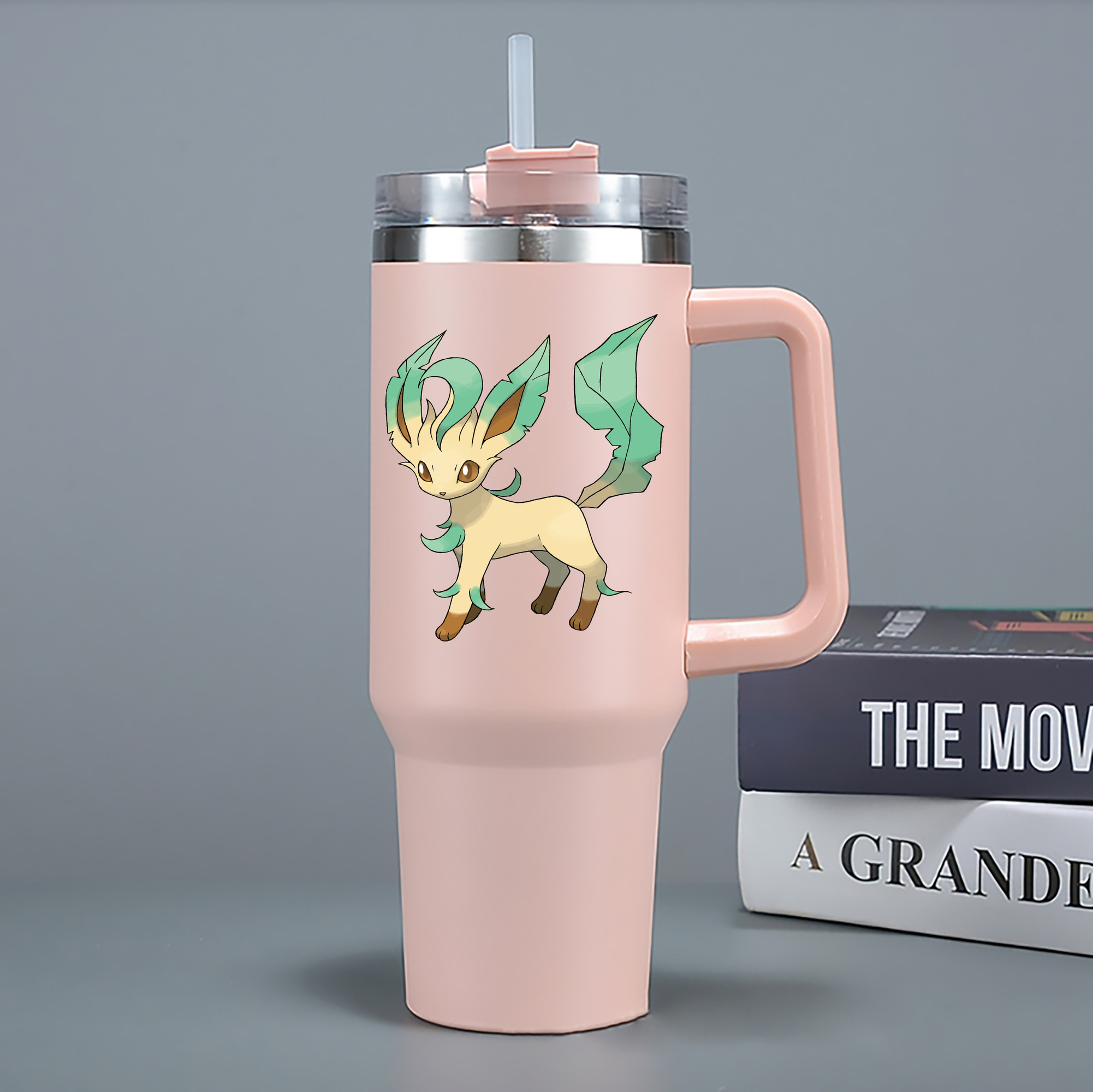 （画像用） ポケットモンスター Pokémon 1200mL車用タンブラー - クリスタルステッカー（プラスチックストロー付き）